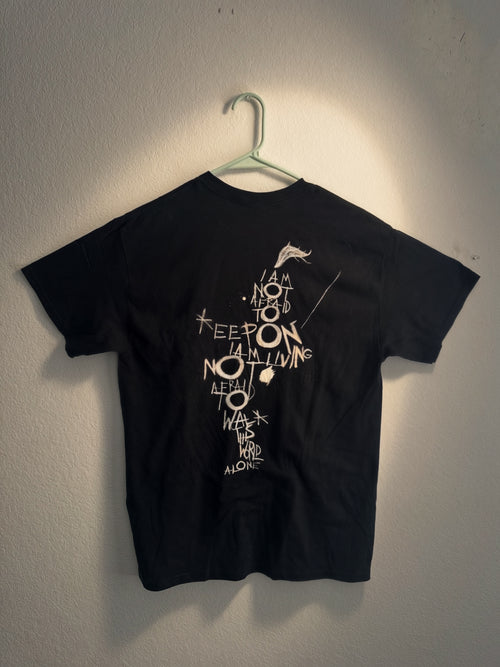 MCR black parade front+Famous last words back; Hand Painted bleach design; Medium