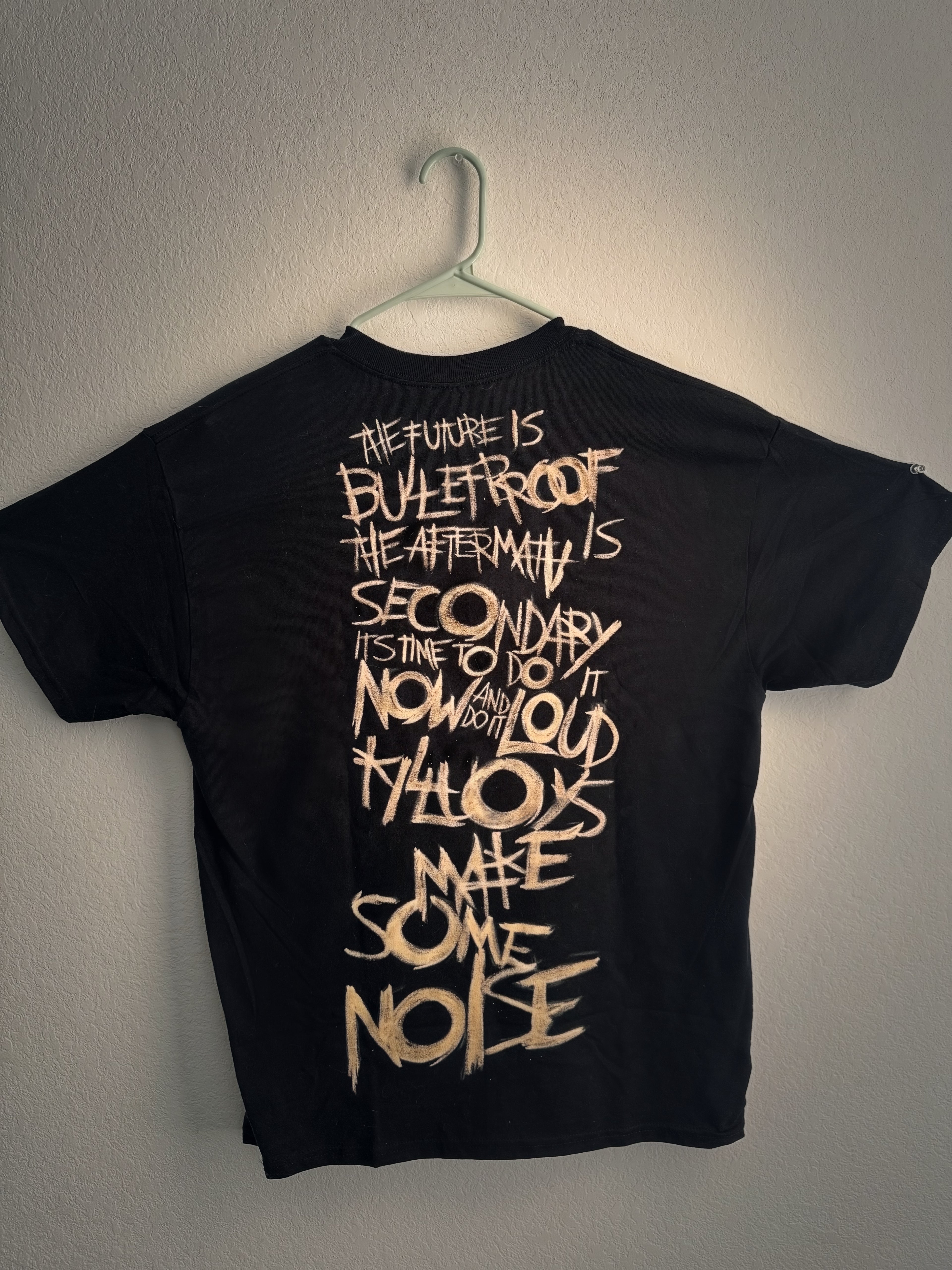 MCR Danger Days+Na Na Na intro; Hand painted bleach design; LARGE